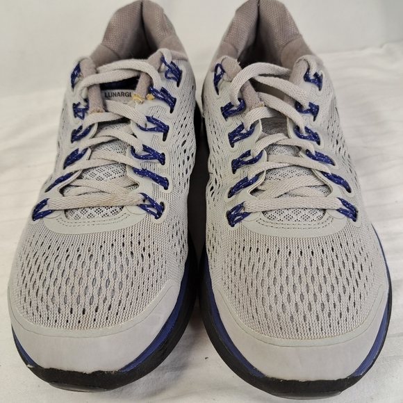 NIKE Gray & Blue Lunarglide 4 Sneakers Youth (big kid) Size 5 - Picture 6 of 9